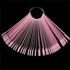 4Color 50pcs False Nail Tips Fake Nail Art Polish Color Card Acrylic Practice Chart Palette Buckle Ring Practice Display Tools